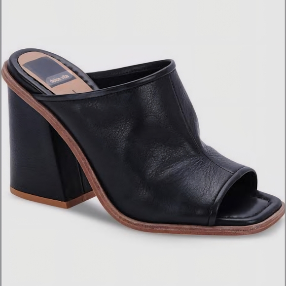 Dolce Vita Black Leather Mules - Picture 6 of 6